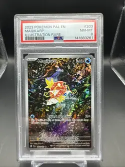 Pokemon TCG Magikarp Scarlet & Violet Paldea Evolved Card 203/193 PSA 8 - Image 1