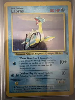 1999 pokemon Fossil Lapras - Holo (PSA - 7) - Image 3