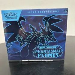Pokemon TCG Mega Evolution Phantasmal Flames Elite Trainer Box Sealed - Image 1