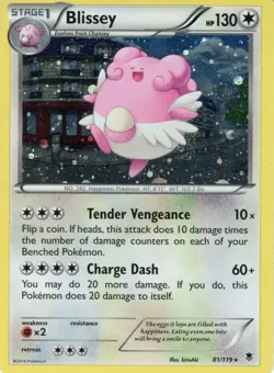 Pokemon TCG Blissey 81/119 - Cosmos 2014 Holo Rare - Image 1