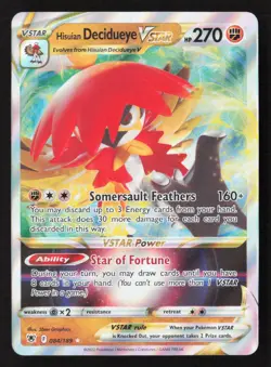 Hisuian Decidueye VSTAR Ultra Rare Holo SWSH10 084/189 NM Pokemon TCG - Image 1