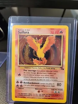Moltres Sulfura Fossil 12/62 French Unlimited Holo rare Pokemon TCG Pokemon HP - Image 1