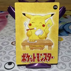 Pokemon Pikachu Vintage Pocket Monsters Vending HOLO Prism Sticker 1998 198 - Image 5