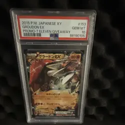 Pokemon TCG Groudon EX Holo 7 Eleven Promo XY-P 153/XY-P Japanese PSA 10 - Image 1