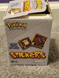 1999 Pokemon ArtBox Stickers Series 30 Packs Sealed | Box Not Sealed /Damage - Image 5