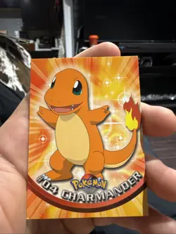 Pokemon TCG Topps 1999 Charmander #4 Blue Logo Label Nm - Image 1