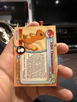 Pokemon TCG Topps 1999 Charmander #4 Blue Logo Label Nm - Image 2