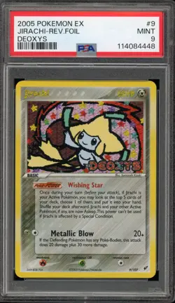 Pokemon Jirachi EX Deoxys Reverse Holo Rare #9 PSA 9 Mint - Image 1