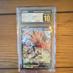 Pokemon Galarian Zapdos V 237/184 Vmax Climax Holo CGC 10 Japanese - Image 1