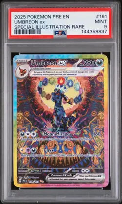 2025 POKEMON PRE EN-PRISMATIC EVOLUTIONS #161 UMBREON EX PSA 9 - Image 1