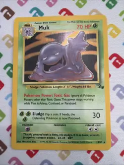 Muk 13/62 Holo Rare Unlimited Fossil Pokemon 853 - Image 1