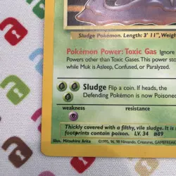 Muk 13/62 Holo Rare Unlimited Fossil Pokemon 853 - Image 5