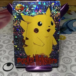 Pokemon Pikachu Vintage Pocket Monsters Vending HOLO Prism Sticker 1998 1159 - Image 1