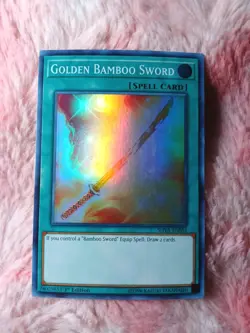 Yugioh Golden Bamboo Sword Super Rare 1st Edition SHVA-EN054 Shadows in Valhalla - Image 1