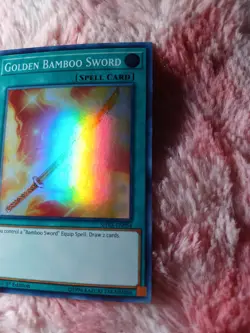 Yugioh Golden Bamboo Sword Super Rare 1st Edition SHVA-EN054 Shadows in Valhalla - Image 3