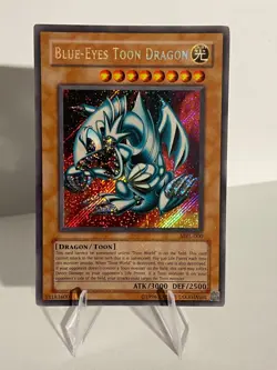 Yu-Gi-Oh! Blue-Eyes Toon Dragon MRL-000 - MP ( Light Foil Bleed Misprint Error) - Image 1