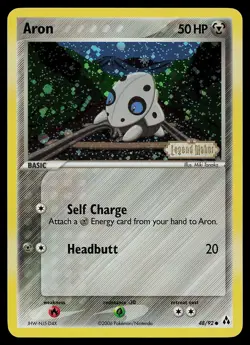 Pokemon Card - Aron Legend Maker 48/92 Common Reverse Holo Stamped - Image 1