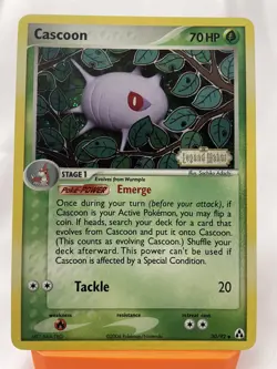 Cascoon 30/92 "Stamped" Ex Legend Maker Holo Pokemon Card Ex/MINT - Image 1