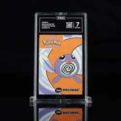 TAG 7 - Poliwag #33 - 2000 Danone Pokemon Stadium Tip Card - (Pop 1, Rank 1st) - Image 1