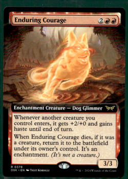 ENDURING COURAGE EXTENDED ART DUSKMOURN: HOUSE OF HORROR ENCHANTMENT LP MTG 378 - Image 1