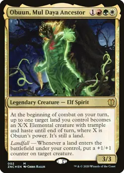 Obuun, Mul Daya Ancestor [Zendikar Rising Commander] Foil Near Mint - Image 1