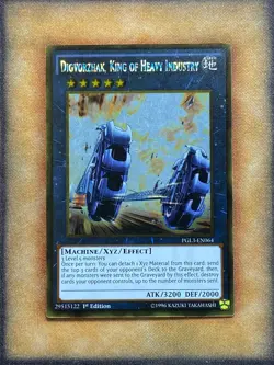 Yugioh Digvorzhak, King of Heavy Industry PGL3-EN064 Gold Rare 1st Ed NM - Image 1