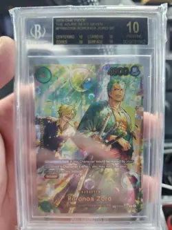 ONE PIECE OP-14 RORONOA ZORO SP ALT ART BGS BLACK LABEL 10 PERFECT 10s ENGLISH - Image 1