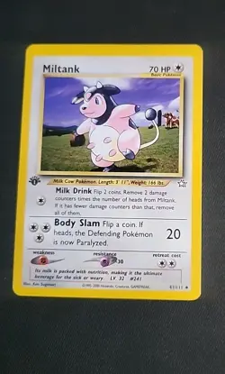 Pokemon Card - Miltank 1st Edition Neo Genesis 41/111 Uncommon-LP - Image 1