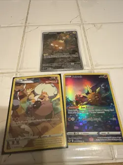 3 Card Lot Solrock, Rockruff, Stunfisk Rare Cards - Image 1
