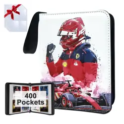 400 Pockets Race Card Binder for Trading Cards,Portable Waterproof Storage Ba... - Image 1
