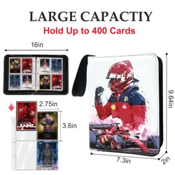 400 Pockets Race Card Binder for Trading Cards,Portable Waterproof Storage Ba... - Image 3