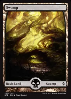 10x Swamp (260) (Full Art) NM-Mint, English Battle for Zendikar MTG Magic - Image 1