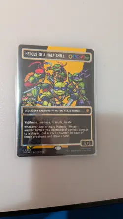 Heroes in a Half Shell (0096) (Borderless) (Pixel Surge Foil) TMNT Magic MTG - Image 1
