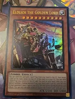 Yugioh RA01-EN019 Eldlich the Golden Lord (alternate art) Ultra Rare 1st NM/LP - Image 1