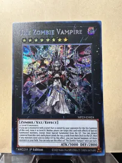 Yugioh - The Zombie Vampire - 1st Edition Prismatic Secret Rare NM - Free Holo - Image 1