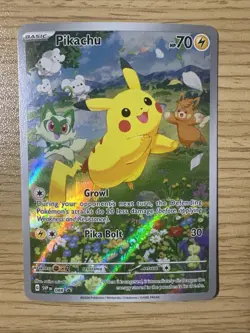 Pokemon Pikachu TCG SVP 88 Black Star Promo Holo Card Full Art, Near Mint/Min - Image 1