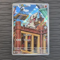 Pokemon Timburr 125/086 Illustration Rare Black Bolt Pokemon Card NM - Image 2