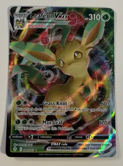 Leafeon Vmax 008/203 Evolving Skies NM Full Art Ultra Rare Pokemon Card - Image 1