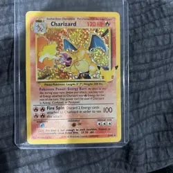Pokemon TCG Charizard Holo Rare Card 25th Anniversary Edition 4/102 - NM - Image 1