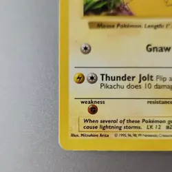 Red Cheeks Pikachu LP 40 HP 58/102 Pokemon Card 1999 - Image 5