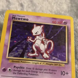 Pokemon Mewtwo Base Set Holo Rare Basic 60HP 10/102 1999 Wizards Card LP - Image 4
