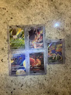 Pokemon TCG Lot of 5 Illustration Rare Full Art Holo Cards NM - Image 1