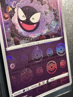 Gastly 021/071- Dark Phantasma Reverse Poke Ball Indonesian Pokemon TCG- NM Card - Image 3