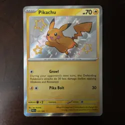 Pokemon Pikachu TCG Paldean Fates Card 131/091 Shiny Rare - Image 1