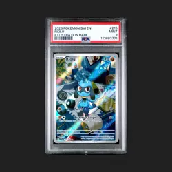 Riolu 215/198 SV1 en Scarlet & Violet Base Illustration Rare Pokemon Card PSA 9 - Image 1
