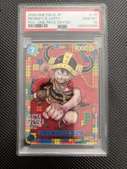 One Piece Day 2025 Japan JPN #110 PCC Monkey D. Luffy PSA 10 GEM MINT Japanese - Image 1