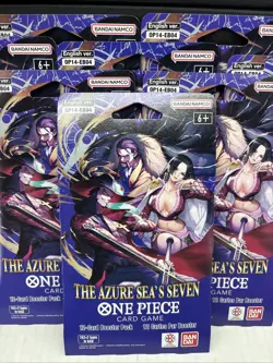 Lot Of 10 One Piece TCG The Azure Sea's Seven Sleeved Booster Packs OP-14 EB04 - Image 3