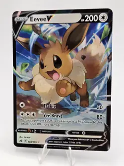 Eevee V 108/159 Crown Zenith Holo Pokemon Card TCG Ultra Rare - Image 1