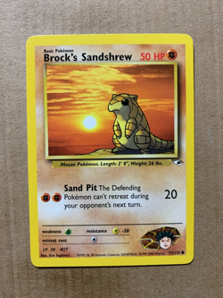 Brock's Sandshrew 72/132 Gym Heroes - Common Pokemon Card - NM/Mint - Image 1