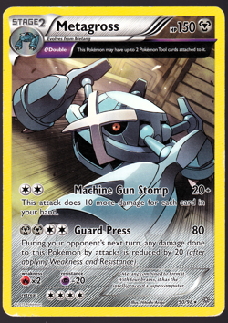 Metagross 50/98 XY Ancient Origins Pokemon TCG Card 2015 HP - Image 1